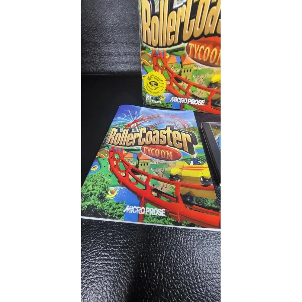 RollerCoaster Tycoon PC Game box 1999 Windows 95/'98 CD-ROM & Manual HYPE STICKR